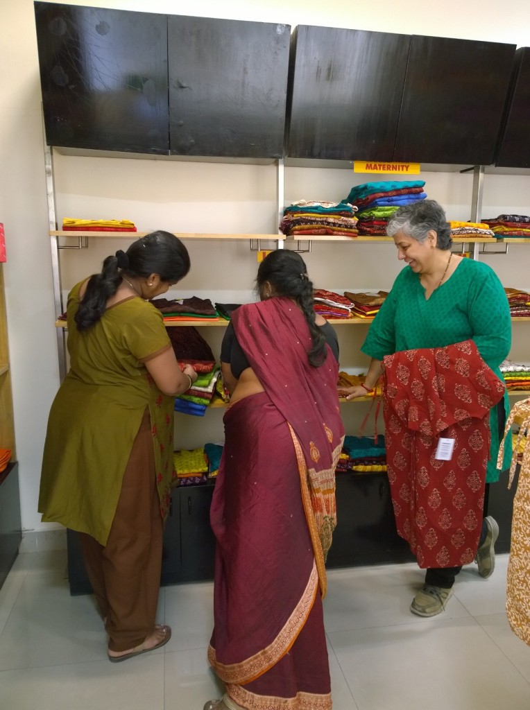 Kalpana at her store using her Unique Selling Power